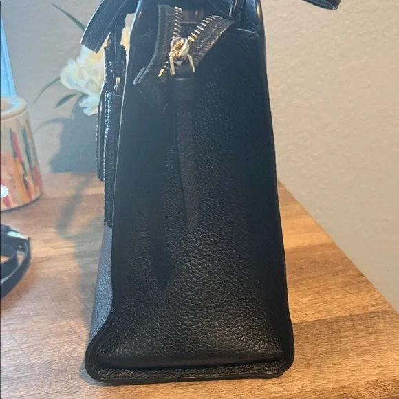 Kate Spade Black Leather Shoulder Bag with Tassels - Picture 5 of 6